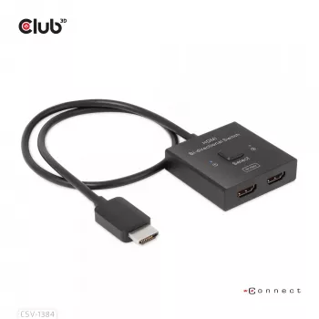 CLUB3D HDMI 2-in-1 dvipusis jungiklis 8K60Hz 4K120Hz CSV-1384