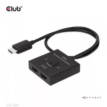CLUB3D HDMI 2-in-1 dvipusis jungiklis 8K60Hz 4K120Hz CSV-1384