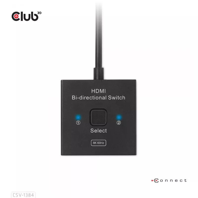 CLUB3D HDMI 2-in-1 dvipusis jungiklis 8K60Hz 4K120Hz CSV-1384