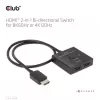CLUB3D HDMI 2-in-1 dvipusis jungiklis 8K60Hz 4K120Hz CSV-1384