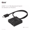 CLUB3D HDMI 2-in-1 dvipusis jungiklis 8K60Hz 4K120Hz CSV-1384