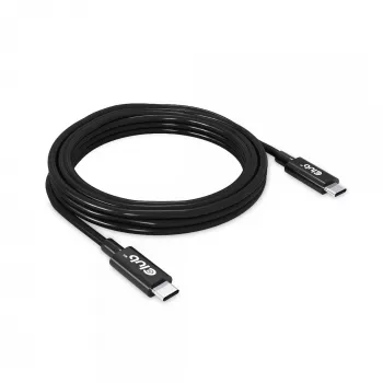 CLUB3D USB4 Gen3x2 Type-C abipusis kabelis 8K60Hz arba 4K120Hz, duomenys 40Gbps, PD 240W (48V/5A) EPR M/M 3m / 9.84ft