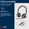 HP Poly Blackwire 8225 Stereo Microsoft Teams sertifikuotos ausinės su USB-C jungtimi ir USB-C/A adapteriu