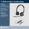 HP Poly Blackwire 3320 Stereo USB-C ausinės su USB-C/A adapteriu, sertifikuotos Microsoft Teams
