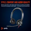 HP Poly Blackwire 3320 Stereo USB-C ausinės su USB-C/A adapteriu, sertifikuotos Microsoft Teams