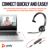HP Poly Blackwire 3315 Monofoninis ausinių rinkinys su USB-C, 3,5 mm kištuku ir USB-C/A adapteriu