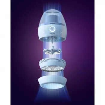 Audinių skutiklis Philips GCA2100/20, mėlynas, nerūdijančio plieno ašmenys, baterijinis veikimas, 90 min veikimo laikas