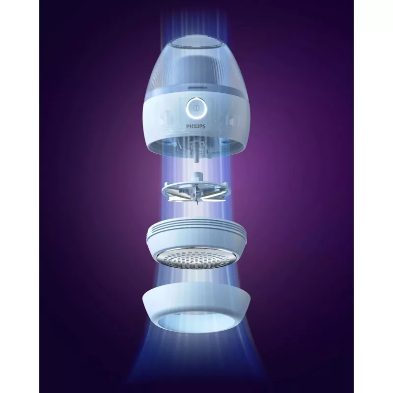 Audinių skutiklis Philips GCA2100/20, mėlynas, nerūdijančio plieno ašmenys, baterijinis veikimas, 90 min veikimo laikas