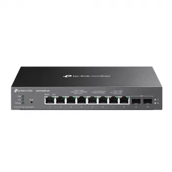 TP-Link Omada SG2210XMP-M2 valdomas 8 prievadų 2,5GBASE-T ir 2 prievadų 10GE SFP+ jungiklis su 8 PoE+ prievadais