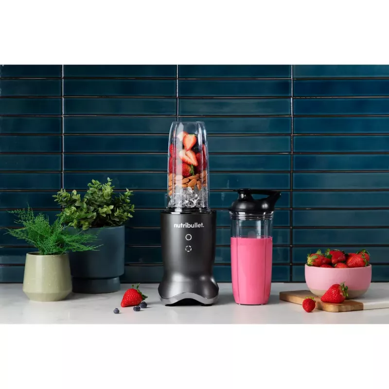 NutriBullet NB1206DGCC 0,9 L stalo blenderis 1200 W juodas, permatomas