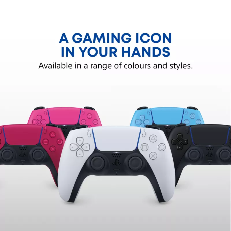 Žaidimų pultas Sony DualSense Wireless Controller V2 – PlayStation 5, Bluetooth/USB, USB-C, įmontuota baterija, balta