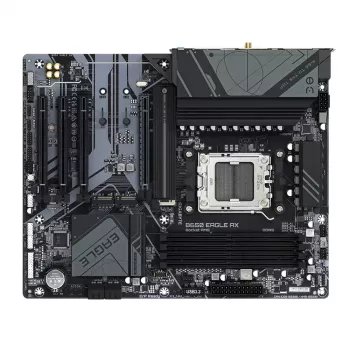 Motininė plokštė GIGABYTE B650 EAGLE AX ATX, AMD B650 mikroschemų rinkinys, lizdas AM5, DDR5, 4x DIMM, 256 GB, Wi‑Fi 6E, Bluetooth 5.3
