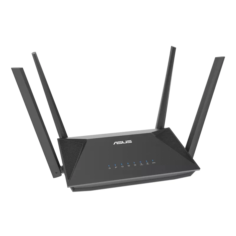 ASUS RT-AX52 AX1800 belaidis maršrutizatorius „Wi-Fi 6“ dviejų juostų (2,4 GHz / 5 GHz) Gigabit Ethernet juodas