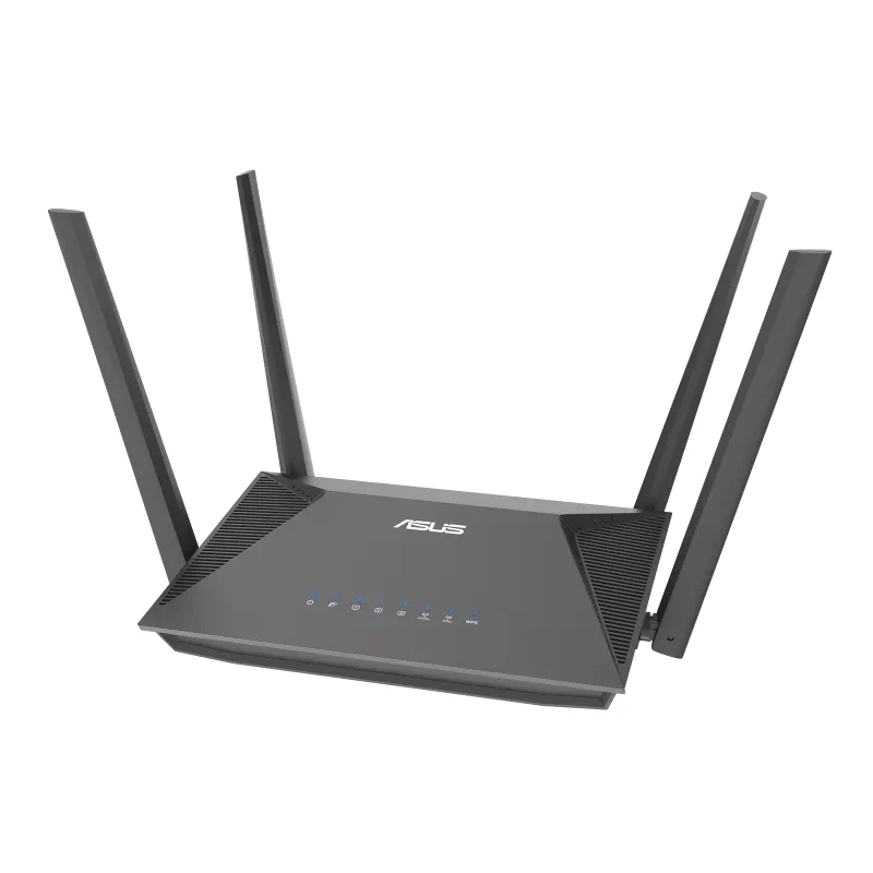 ASUS RT-AX52 AX1800 belaidis maršrutizatorius „Wi-Fi 6“ dviejų juostų (2,4 GHz / 5 GHz) Gigabit Ethernet juodas