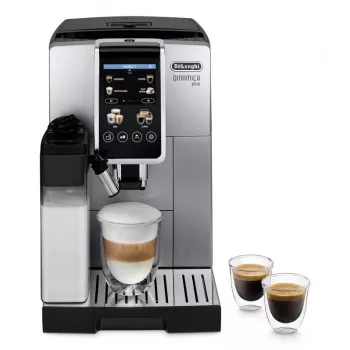 Kombinuota espreso kavos aparatas DeLonghi Dinamica Plus ECAM380.85.SB — 1,8 L vandens talpa, 300 g pupelių talpa, 15 bar