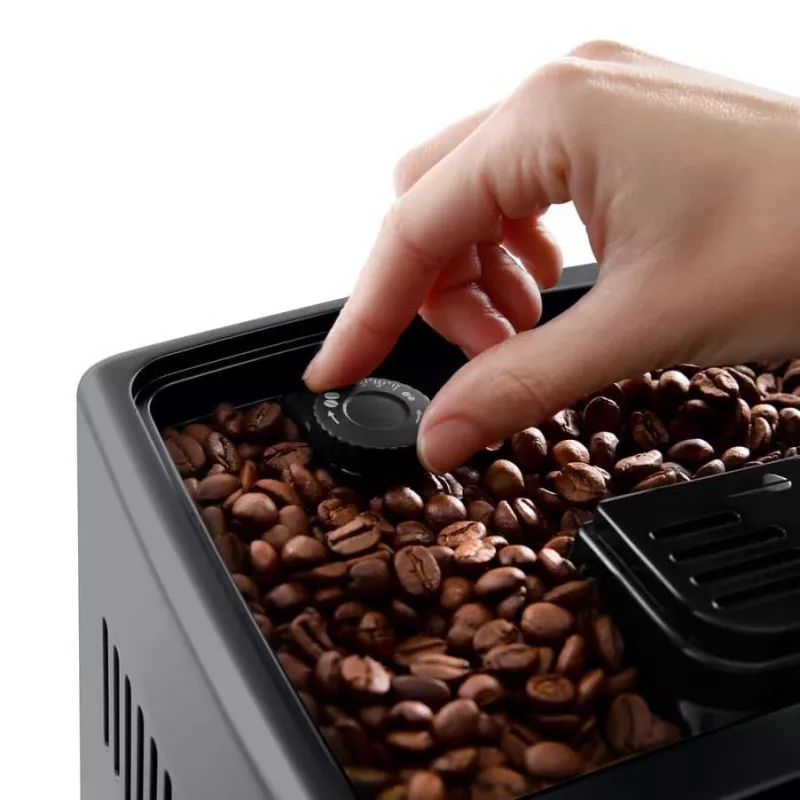 Kombinuota espreso kavos aparatas DeLonghi Dinamica Plus ECAM380.85.SB — 1,8 L vandens talpa, 300 g pupelių talpa, 15 bar