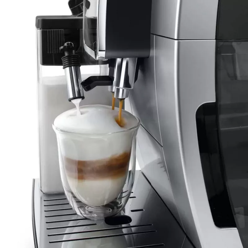 Kombinuota espreso kavos aparatas DeLonghi Dinamica Plus ECAM380.85.SB — 1,8 L vandens talpa, 300 g pupelių talpa, 15 bar