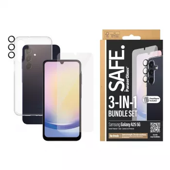 PanzerGlass SAFE. by ® 3-in-1 apsaugos rinkinys Samsung Galaxy A25 5G