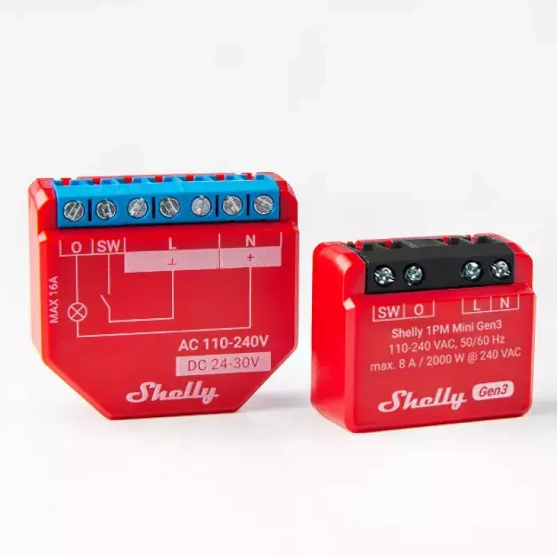 Shelly 1PM Mini Gen3 išmanusis jungiklis 1 kanalas Wi-Fi 110-240V