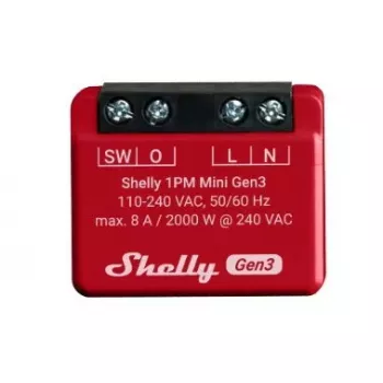 Shelly 1PM Mini Gen3 išmanusis jungiklis 1 kanalas Wi-Fi 110-240V