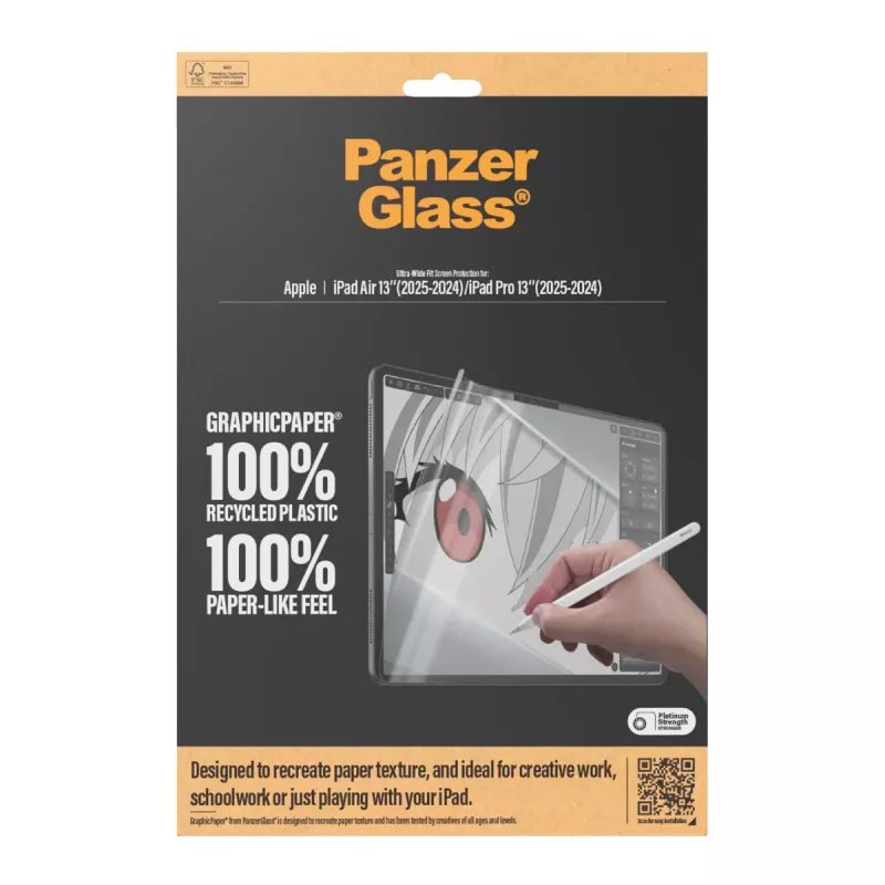 PanzerGlass® GraphicPaper® ekrano apsauga iPad Air 13'' (2024-2026) | iPad Pro 13'' (2024-2025) | Ultra-Wide Fit