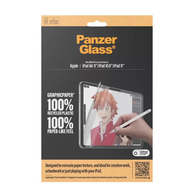 PanzerGlass ® GraphicPaper® ekrano apsauga iPad Air 11'' (2024-2026) | iPad 11'' (2025-2026) | iPad 10.9'' (2022) | Ultra-Wide Fit