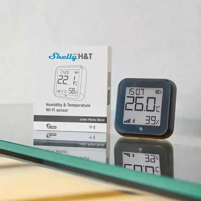 Temperatūros ir drėgmės jutiklis Shelly H&T Gen3