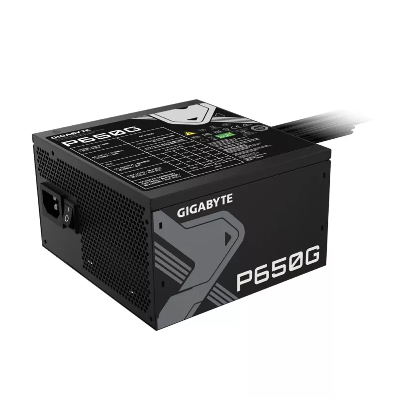 GIGABYTE GP-P650G maitinimo blokas 650 W 20+4 pin ATX ATX juodas