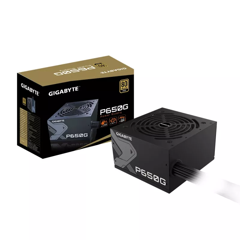 GIGABYTE GP-P650G maitinimo blokas 650 W 20+4 pin ATX ATX juodas