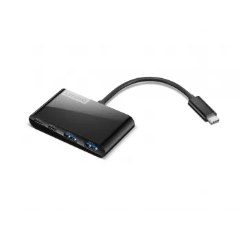 Lenovo GX91L84354 USB 3.2 Gen 1 tipo C 4 prievadų USB šakotuvas, 625 Mbit/s, juodas