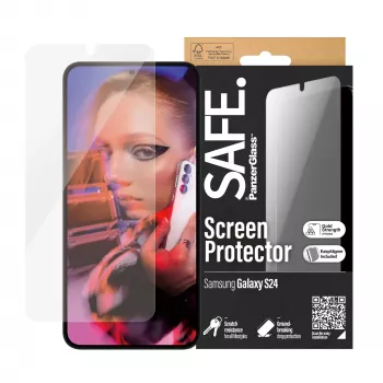 PanzerGlass SAFE. apsauginis ekrano stiklas Samsung Galaxy S24 | Ultra-Wide Fit su EasyAligner