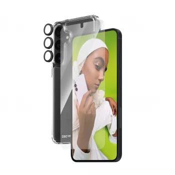PanzerGlass 3-in-1 apsaugos rinkinys Samsung Galaxy S24+ | Ultra-Wide Fit su EasyAligner