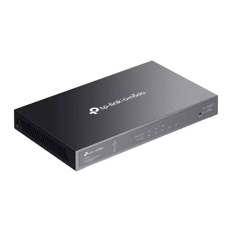 TP-Link Omada 8 prievadų Gigabit valdomas jungiklis su 4 PoE+ prievadais, L2/L2+, montavimas į stelažą