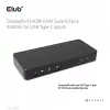 CLUB3D CSV-1585 DisplayPort / HDMI KVM stotelė su 4K60Hz, USB Type-C įvadams