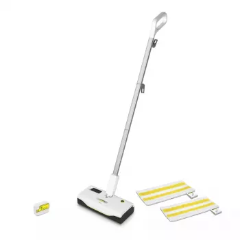 Garų šluotra Karcher SC 1 UPRIGHT, 0,2 L bakas, 1300 W, 30 m²/h, 2,1 kg, balta/juoda