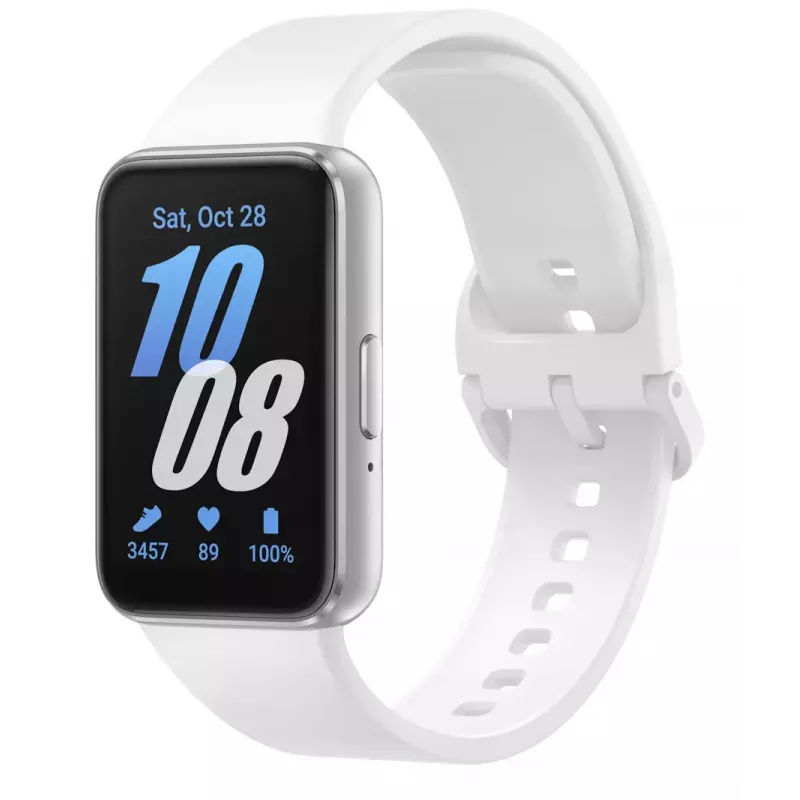 Samsung Galaxy Fit3 sidabrinis SM-R390 – išmanioji apyrankė su 4,06 cm (1,6 colio) AMOLED ekranu