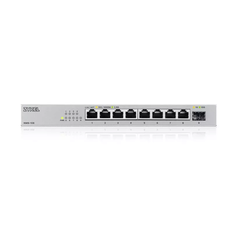 Zyxel XMG-108 nevaldomas 2.5G Ethernet (100/1000/2500) jungiklis sidabrinis