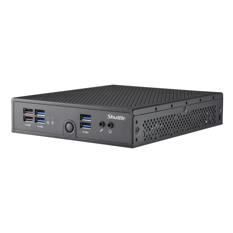 Shuttle XPC slim Barebone DS50U7, i7-1355U, 2x LAN (1x 2.5Gbit, 1x 1Gbit), 1x COM, 1x HDMI, 1x DP, 1x VGA, beventiliatorinis, 24/7 nuolatiniam darbui