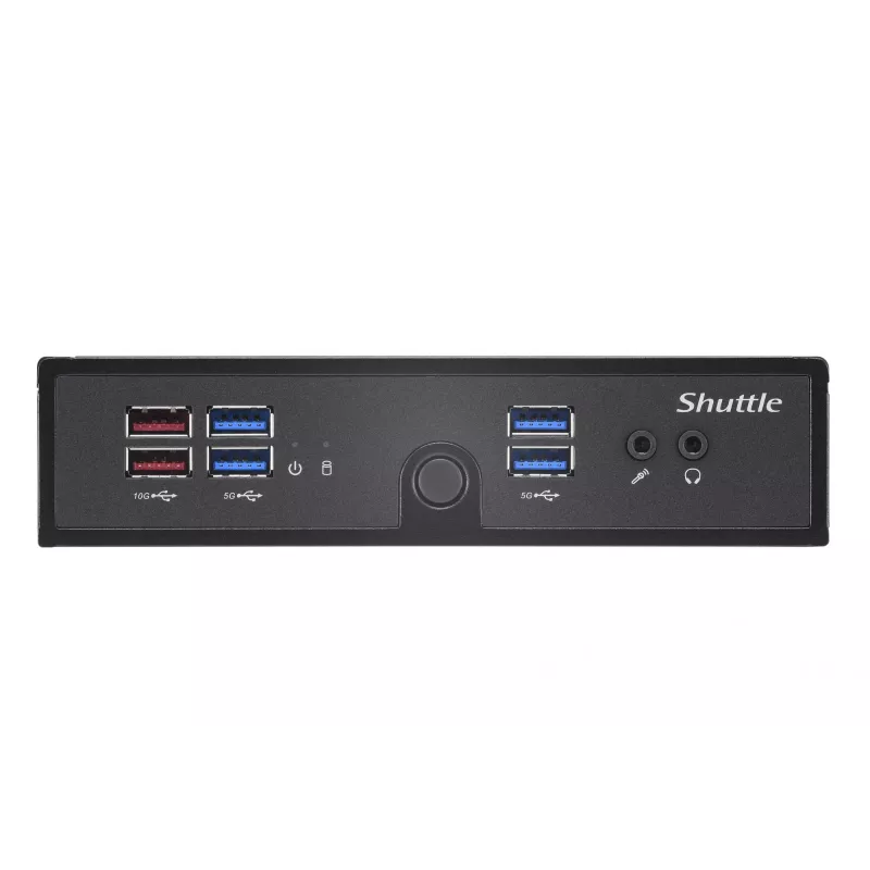 Shuttle XPC slim Barebone DS50U7, i7-1355U, 2x LAN (1x 2.5Gbit, 1x 1Gbit), 1x COM, 1x HDMI, 1x DP, 1x VGA, beventiliatorinis, 24/7 nuolatiniam darbui