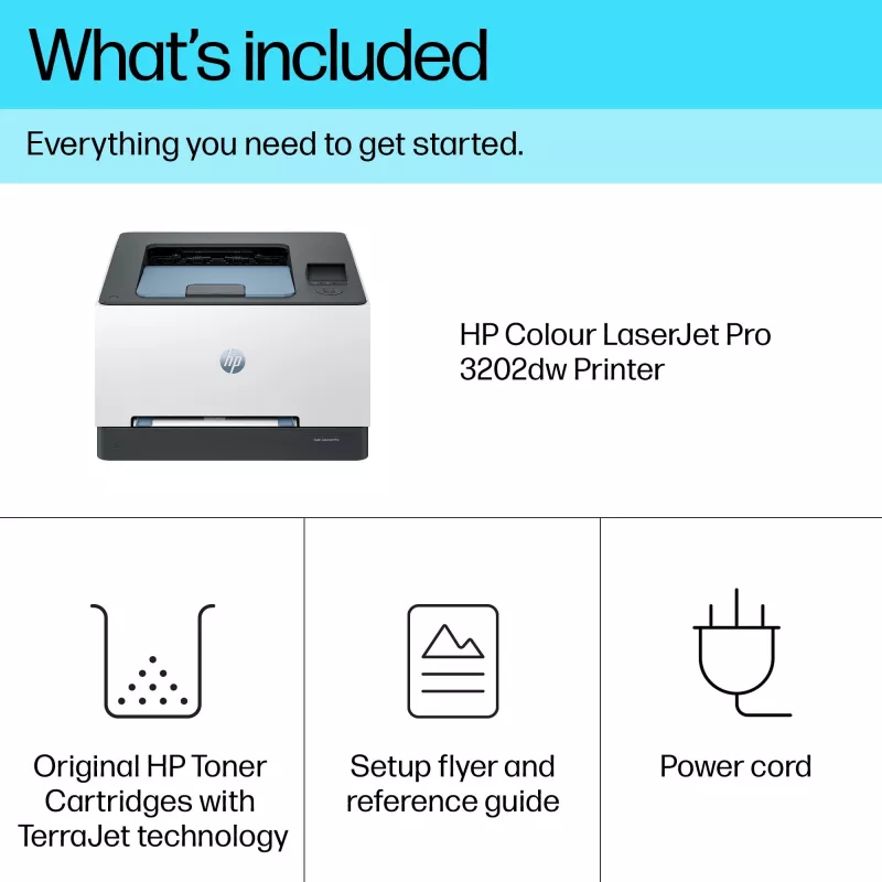 HP Color LaserJet Pro 3202dw spalvotas lazerinis spausdintuvas, A4, 25 ppm, dvipusis spausdinimas