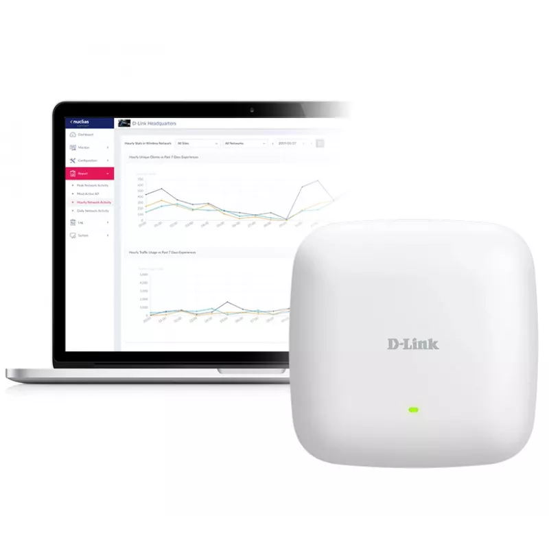 D-Link DAP-X3060 AX3000 Wi-Fi 6 dviejų juostų PoE prieigos taškas, 2,4 GHz, 5 GHz, 3000 Mbit/s, SNMP, WPA3, 2,5 GbE