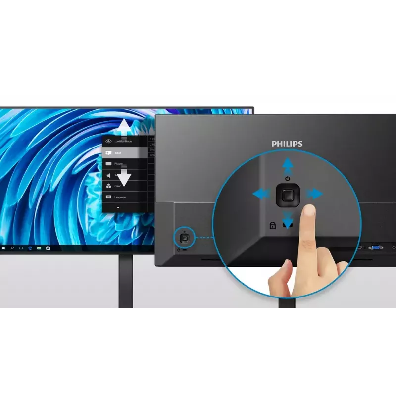 Monitorius Philips 1000 serijos 24E1N1100A/00 23.8 colio LCD Full HD IPS, 1920×1080, 100 Hz, 4 ms, sRGB, HDMI, VGA, garsiakalbiai