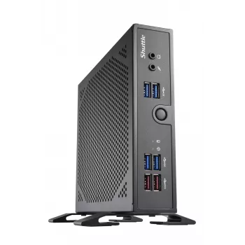Shuttle XPC slim Barebone DS50U, Intel Celeron 7305, 2x LAN (1x 2,5 Gbit, 1x 1 Gbit), 1x COM, 1x HDMI, 1x DP, 1x VGA, beventiliatorinis, 24/7 nuolatinis darbas