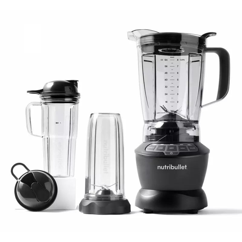Stalo blenderis NUTRIBULLET NBF500DG — 1,9 L dubuo, 1200 W, ledo smulkinimas, sidabrinis