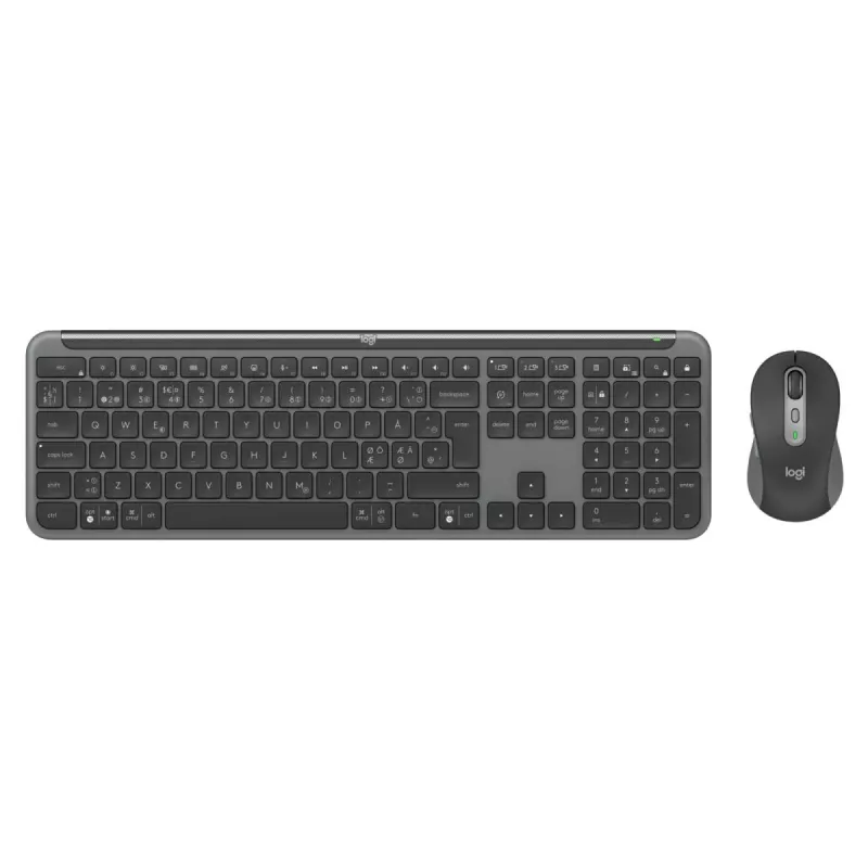 LOGITECH Signature Slim Combo MK950 – belaidė klaviatūra ir pelė, grafitas, QWERTY Danų/ Suomių/ Norvegų/ Švedų