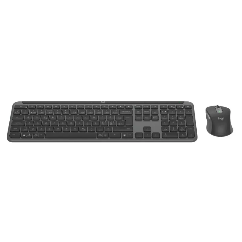 LOGITECH Signature Slim Combo MK950 – belaidė klaviatūra ir pelė, grafitas, QWERTY Danų/ Suomių/ Norvegų/ Švedų