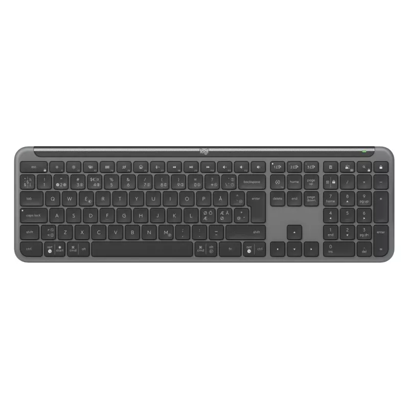 LOGITECH Signature Slim Combo MK950 – belaidė klaviatūra ir pelė, grafitas, QWERTY Danų/ Suomių/ Norvegų/ Švedų