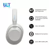 Ausinės Sony WH-ULT WEAR monauralinės, laidinės ir Bluetooth 5.2, ANC, 50h veikimo (ANC išjungtas), USB-C įkrovimas, baltos