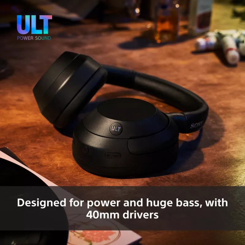 Ausinės Sony WH-ULT WEAR monauralinės, laidinės ir Bluetooth 5.2, ANC, 50h veikimo (ANC išjungtas), USB-C įkrovimas, baltos