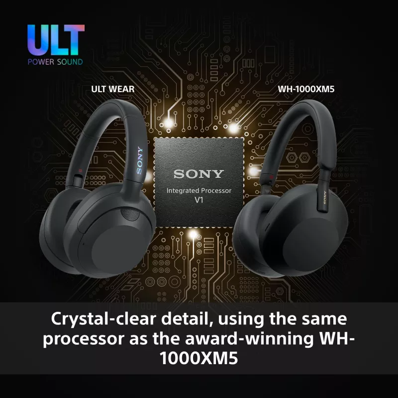 Ausinės Sony ULT WEAR monaural USB/Bluetooth 5.2, ANC, 30–50 h baterija, 3,5 mm, USB-C įkrovimas, 255 g